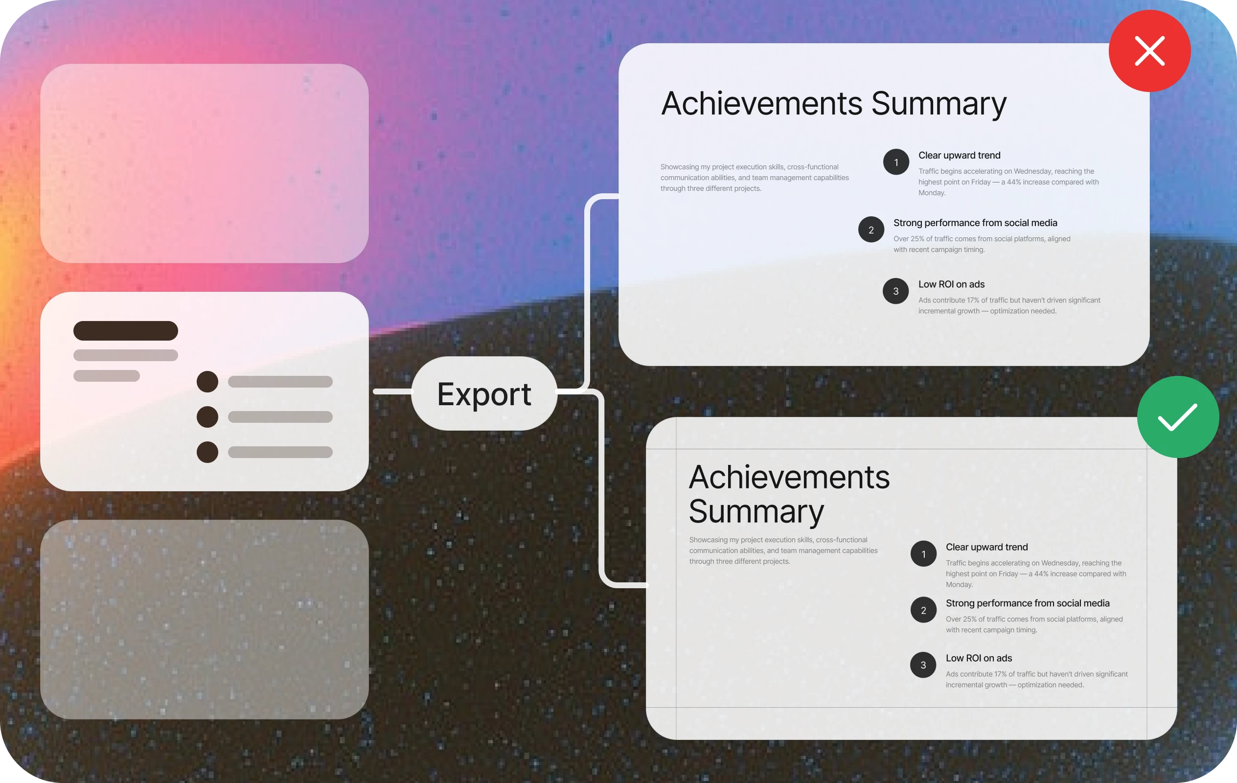 Export to PowerPoint with pixel-perfect fidelity