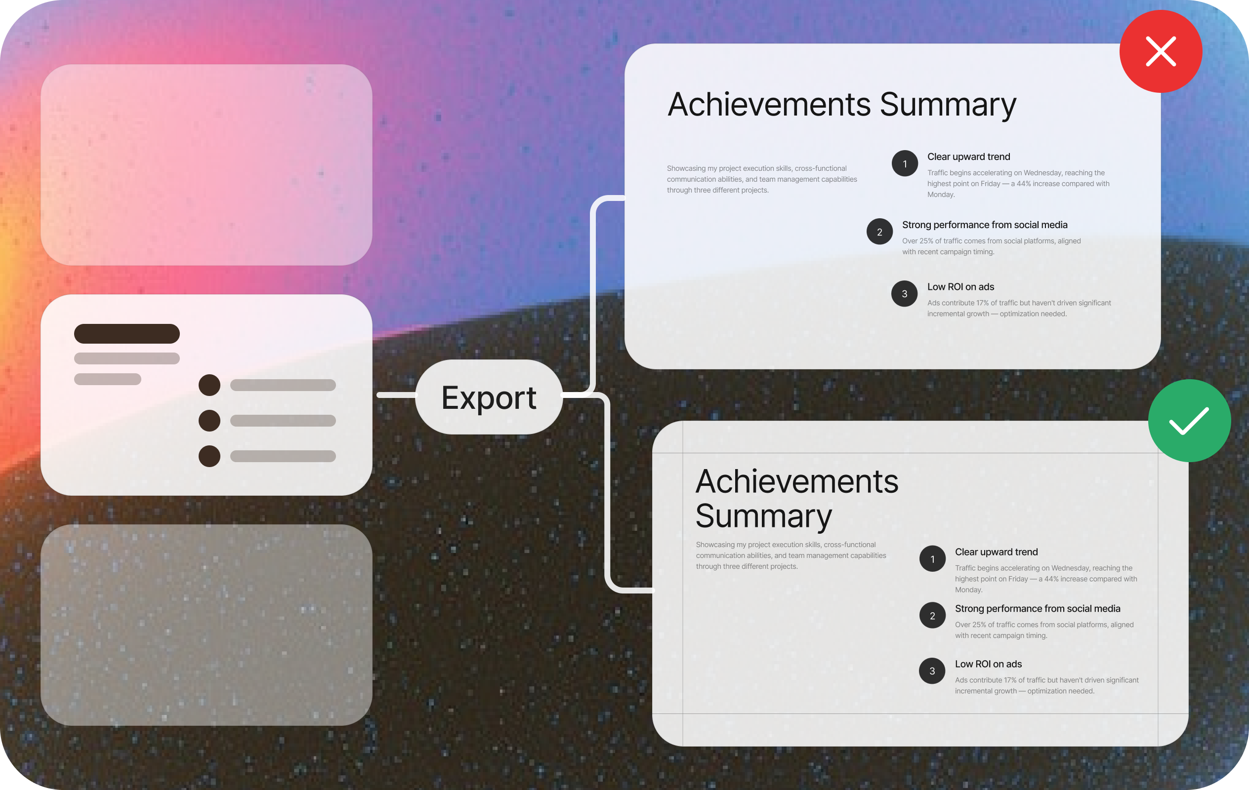 Export to PowerPoint with pixel-perfect fidelity